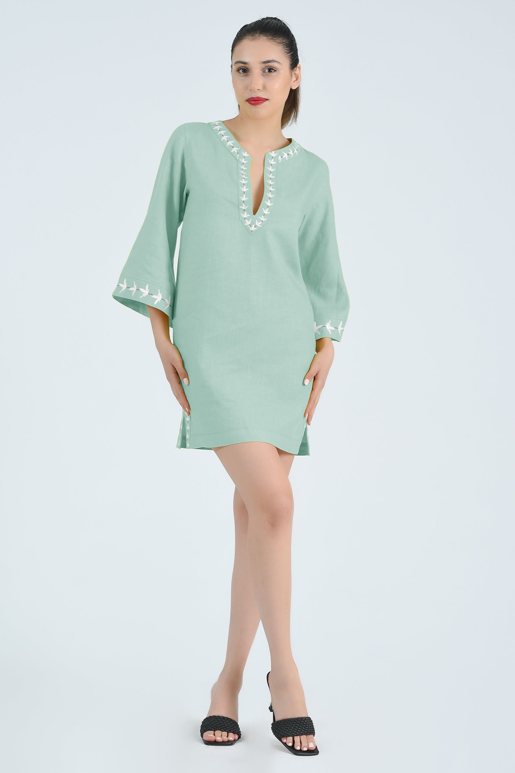 Fanm Mon Kubra Dress in Sage Leaf